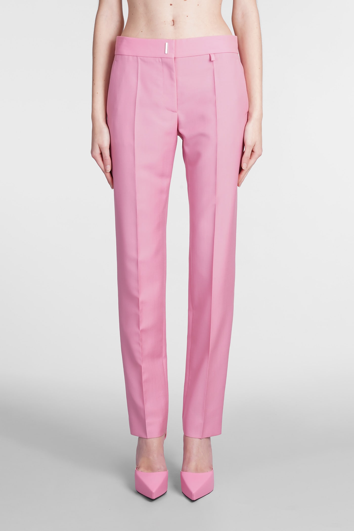 Givenchy Pants In Rose-pink Wool