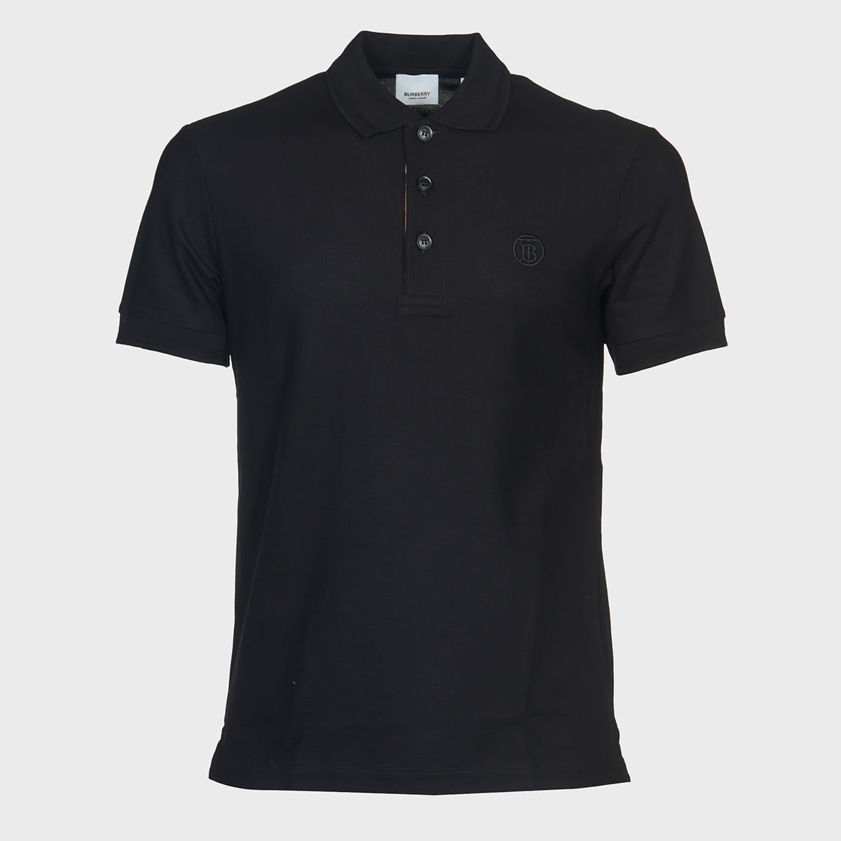 Burberry Black Cotton Polo Shirt