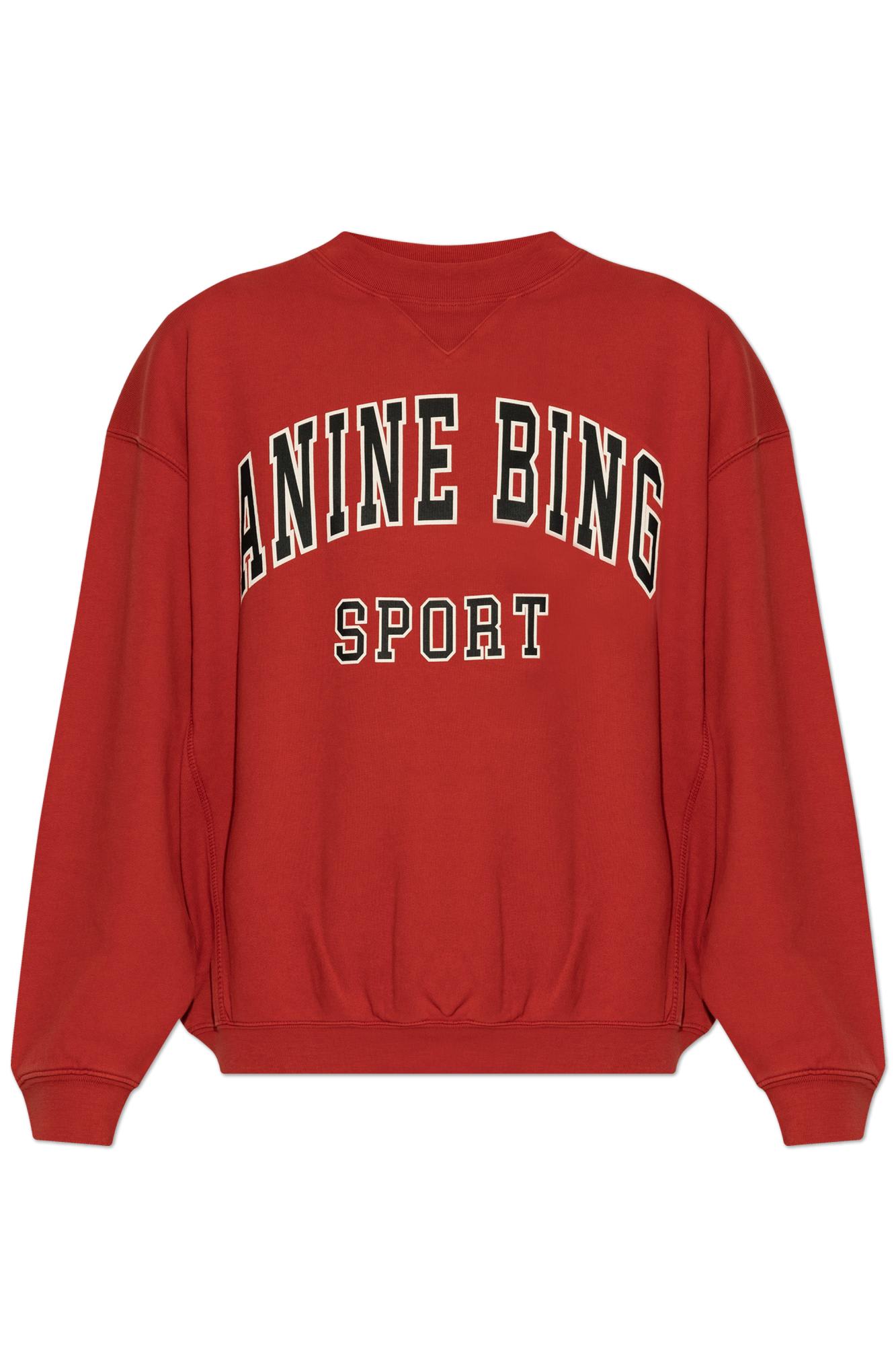 Shop Anine Bing Sweatshirt With Logo In Red