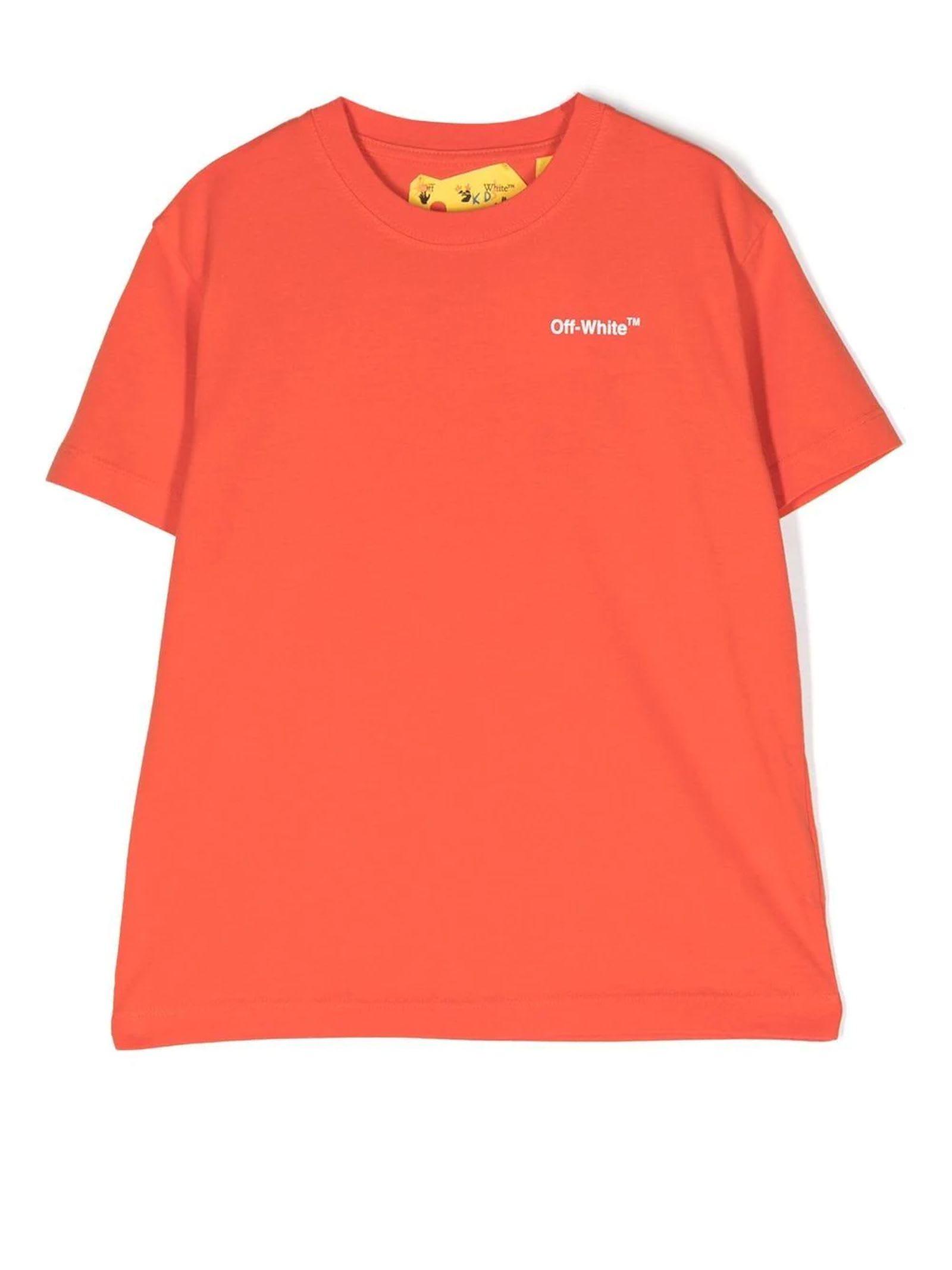 Off-White Orange Cotton T-shirt