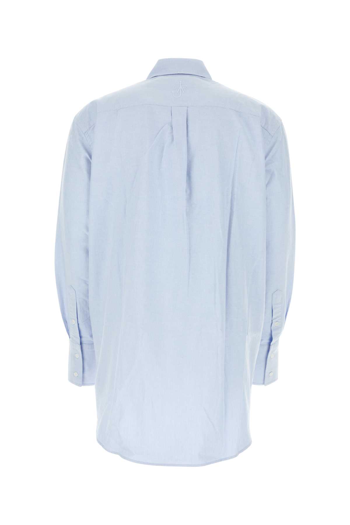 Jw Anderson Light Blue Oxford Oversize Shirt In Lightblue