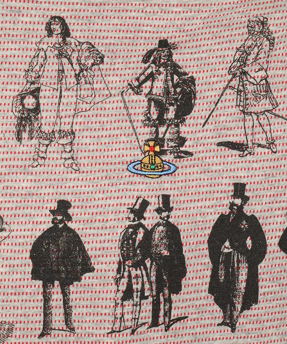 Vivienne Westwood Evolution Of Man-print Crew-neck T-shirt In Gray