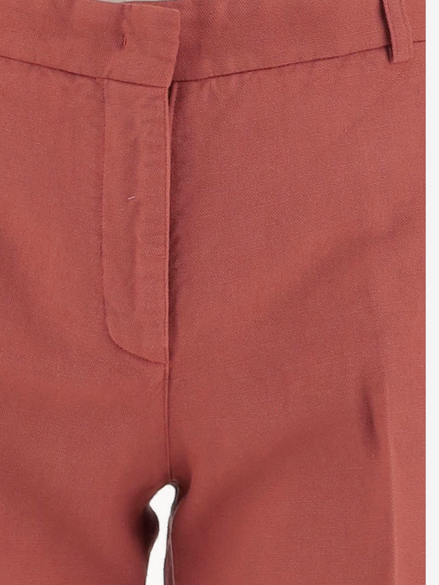Shop Ql2 Linen And Cotton Pants In Orange