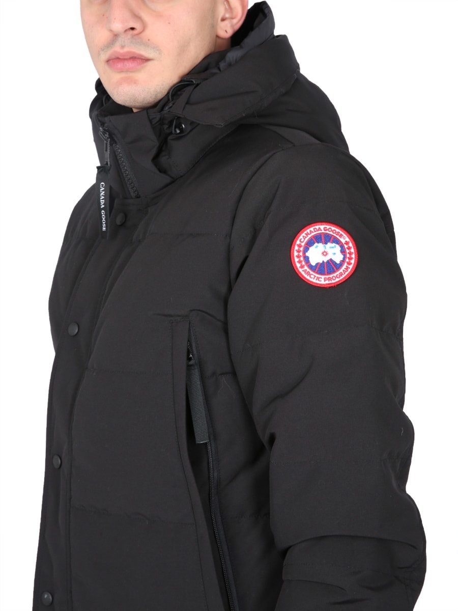 Shop Canada Goose Wyndham Hooded Parka In Black