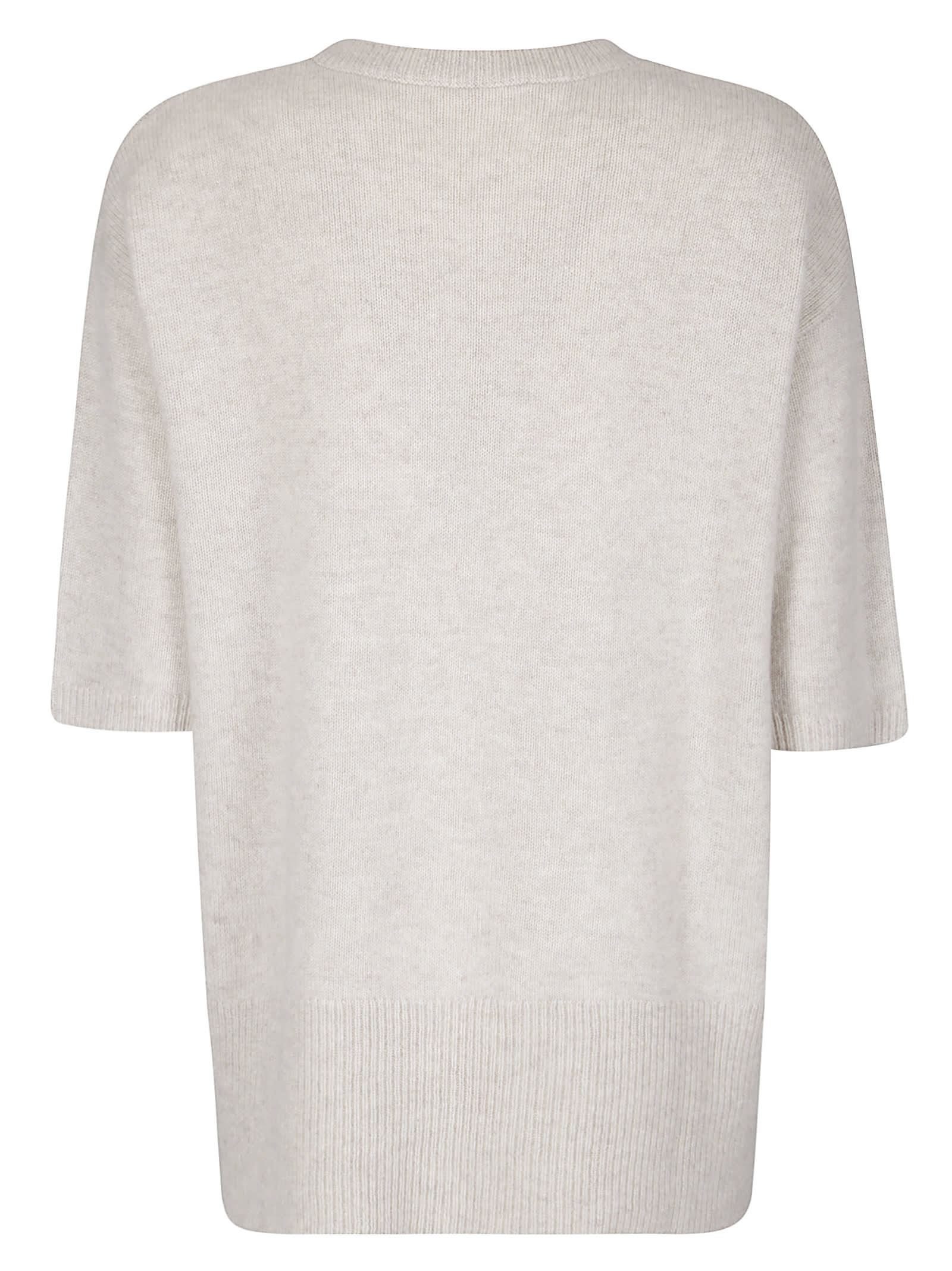 Lisa Yang Soft Cashmere Knit Top With Asymmetric Seams In Gray