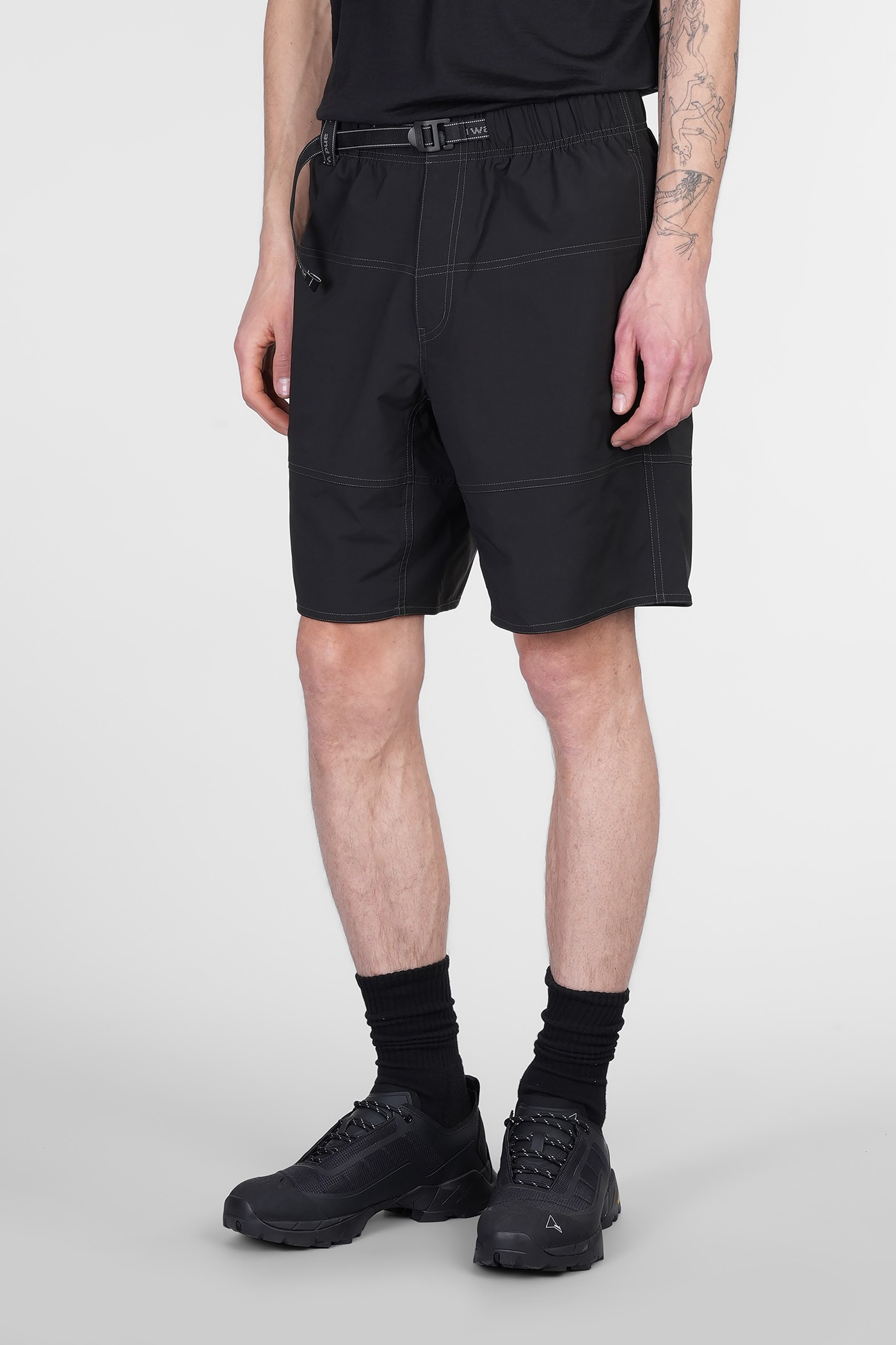And Wander Shorts In Black Polyester In Black