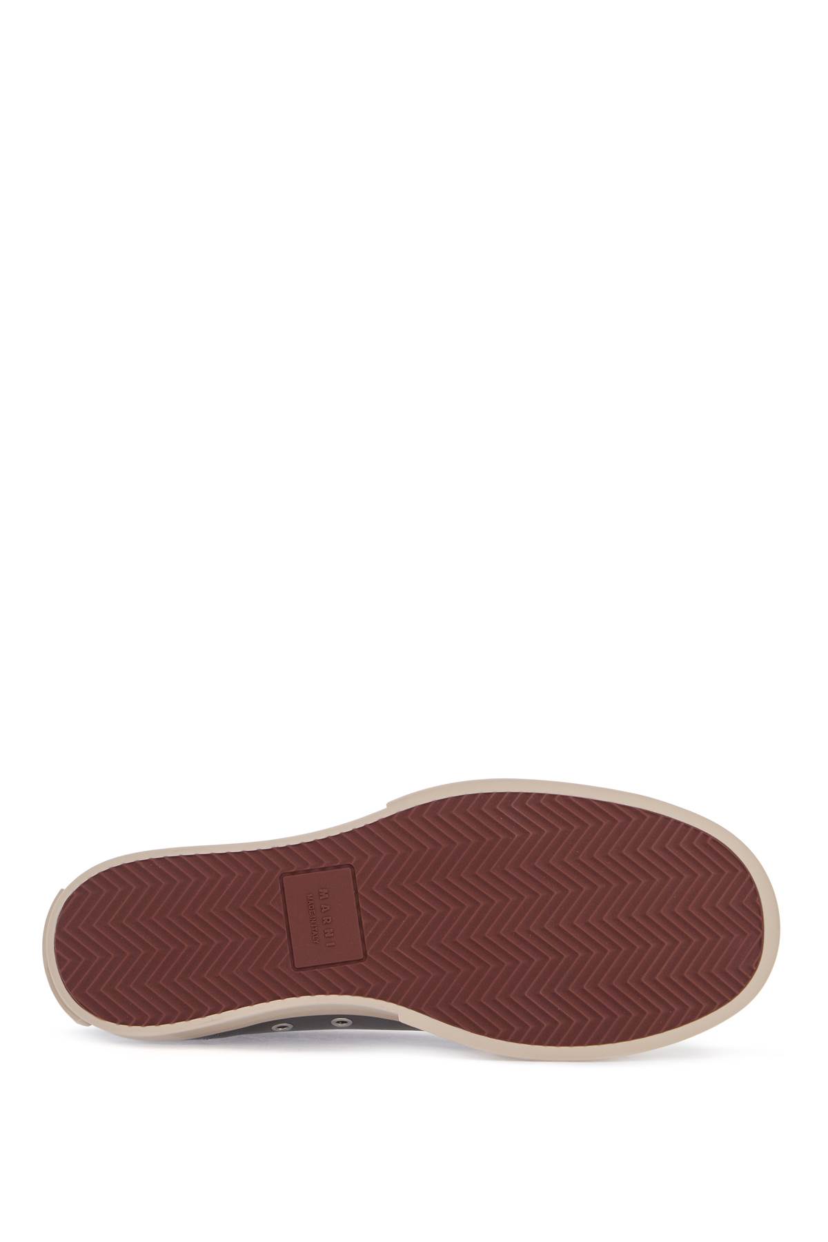Shop Marni Elegant Gray Calfskin Mens Sneakers In Neutral Grey (grey)