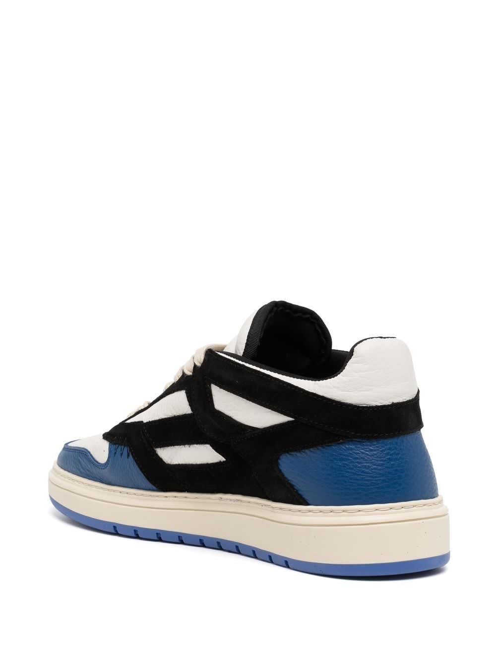 Shop Represent Reptor Low Sneakers In Black Cobalt Blue