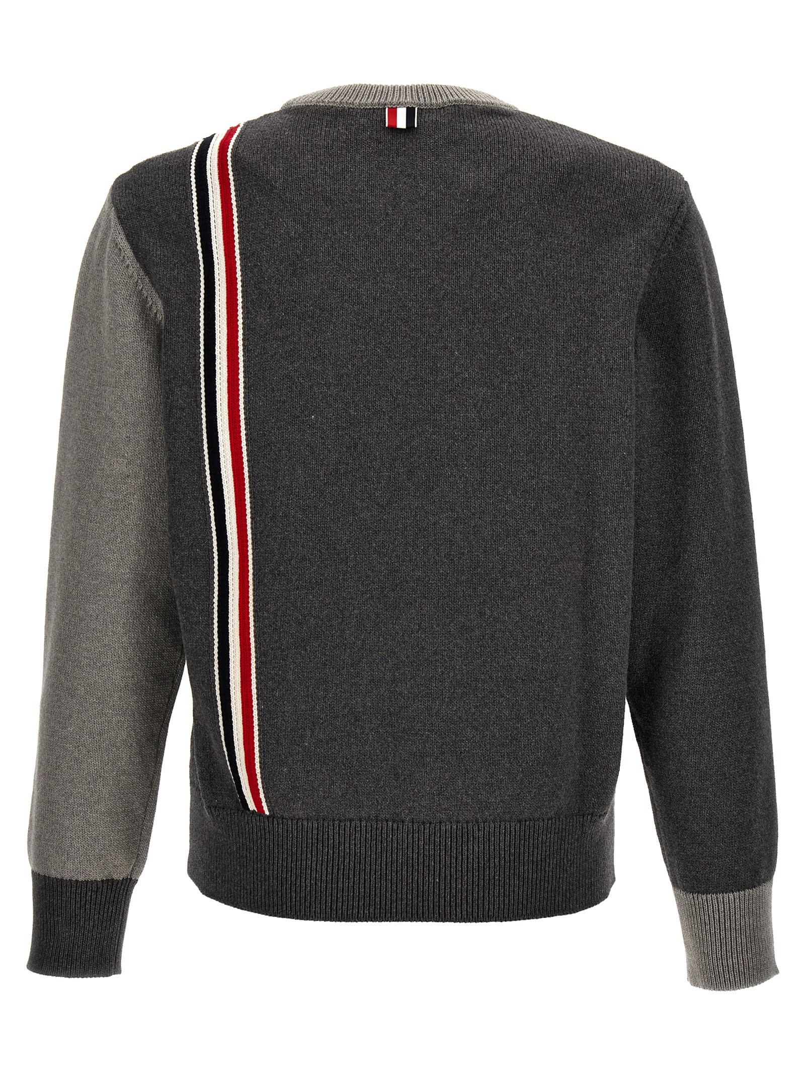 Shop Thom Browne Fun Mix Sweater In Gray