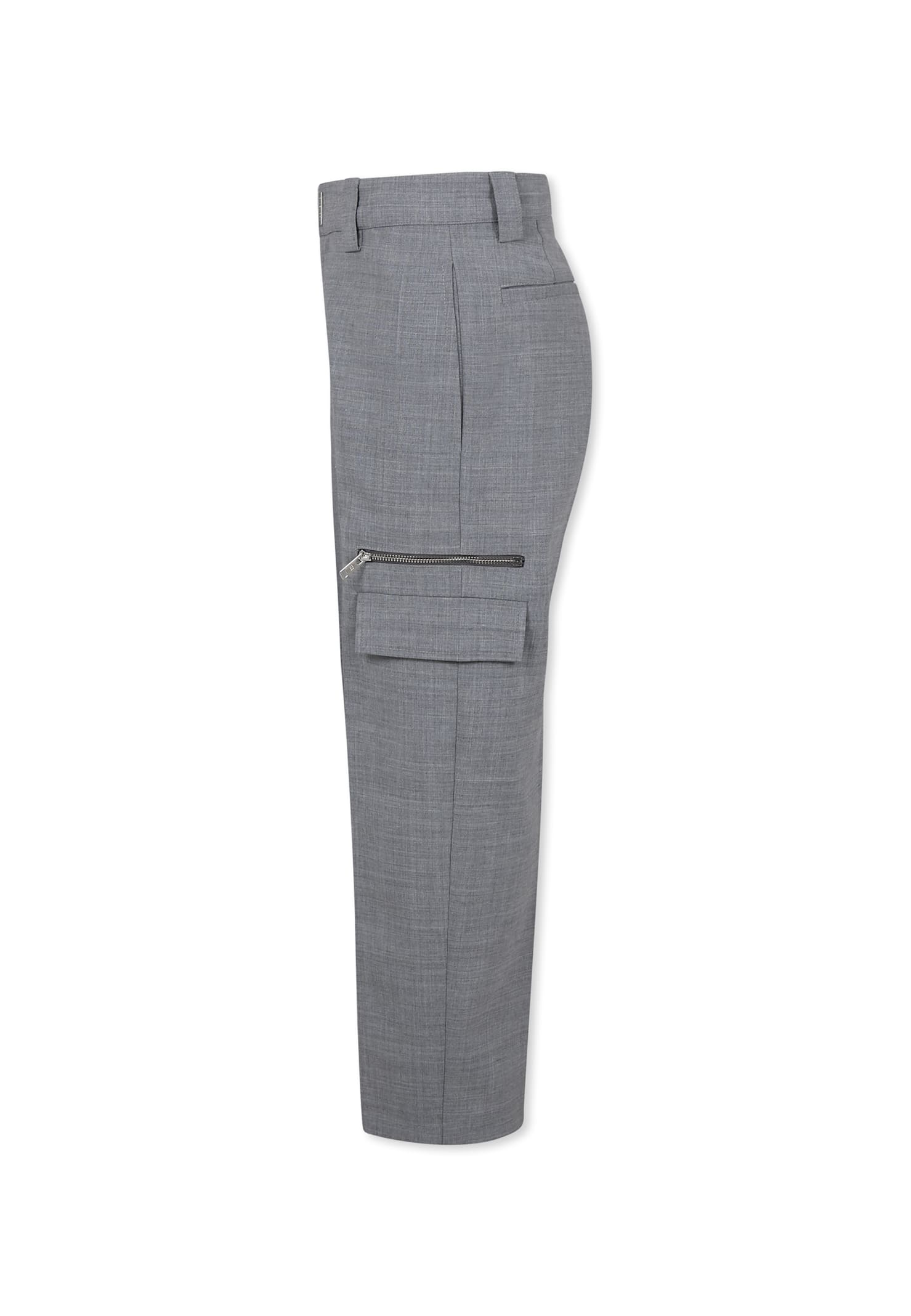 Givenchy Grey Trousers For Boy With Logo In Grey