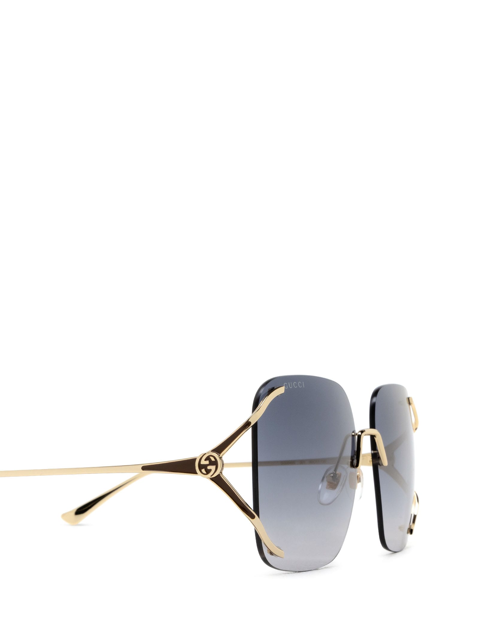 Shop Gucci Gg0646s Gold Sunglasses
