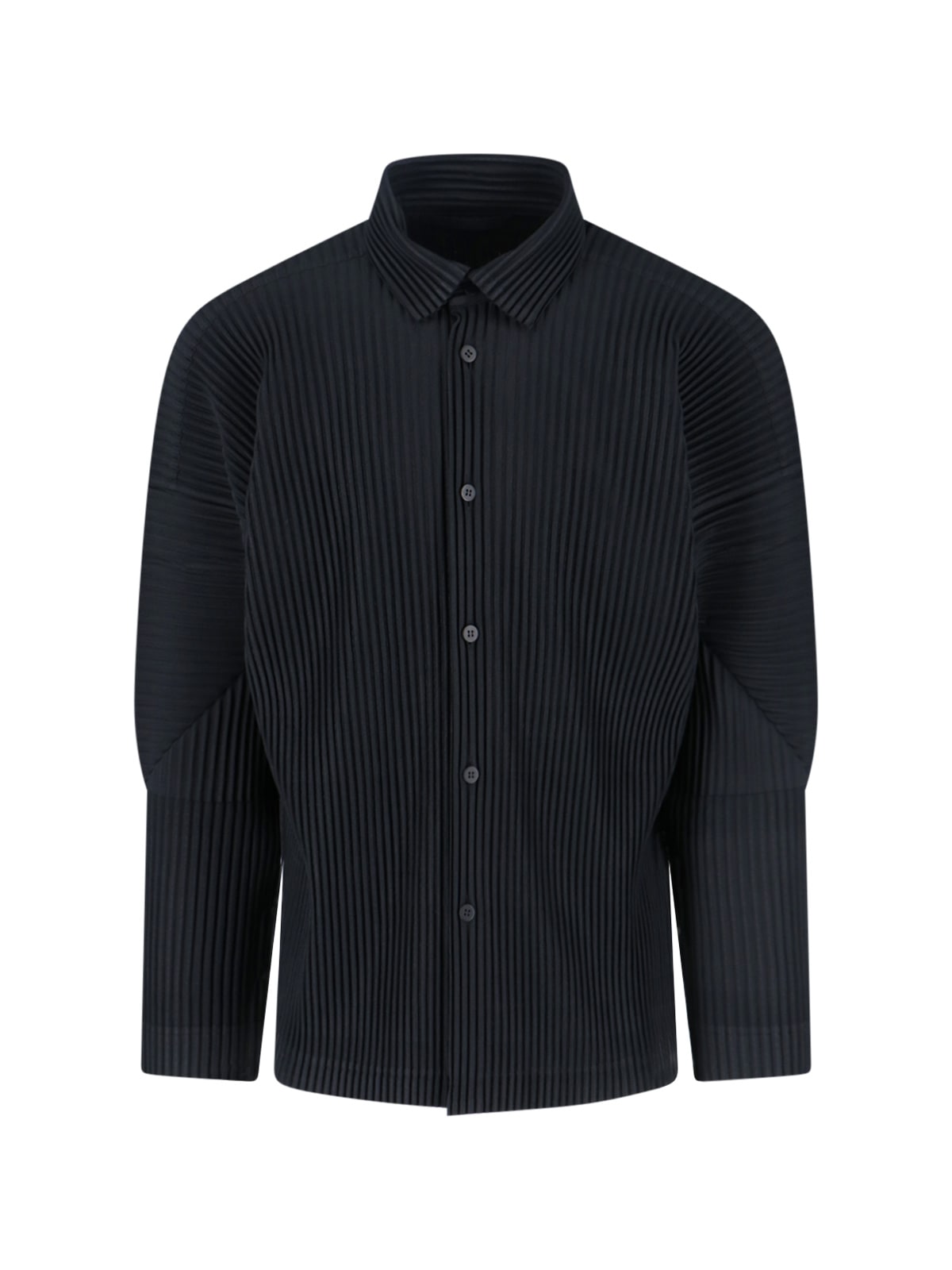 Issey Miyake Pleated Shirt In Black