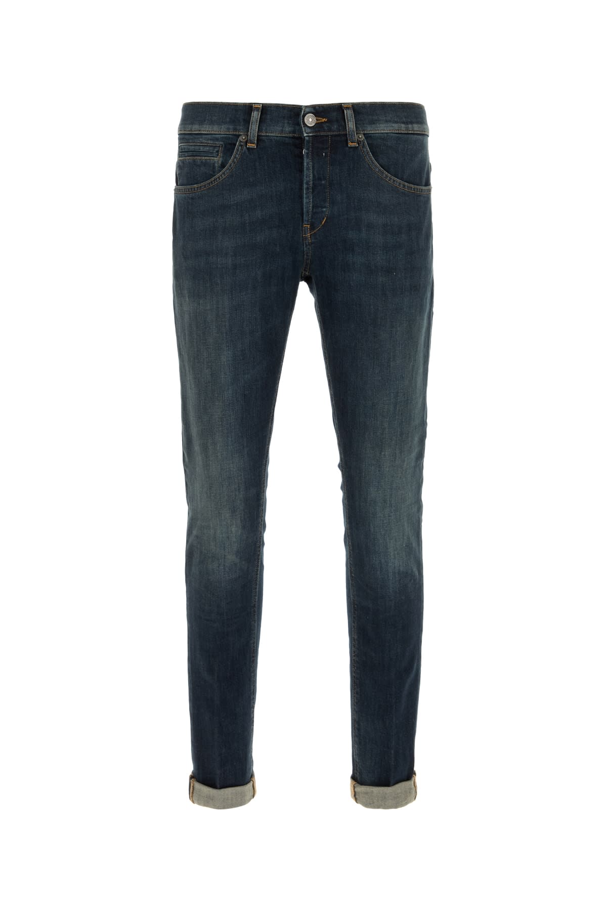 Dondup George Trousers Rolled Cuffs In Blue