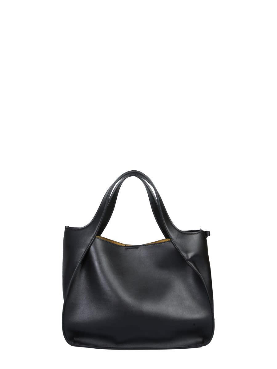 Shop Stella Mccartney Shoulder Bag With Logo In Black