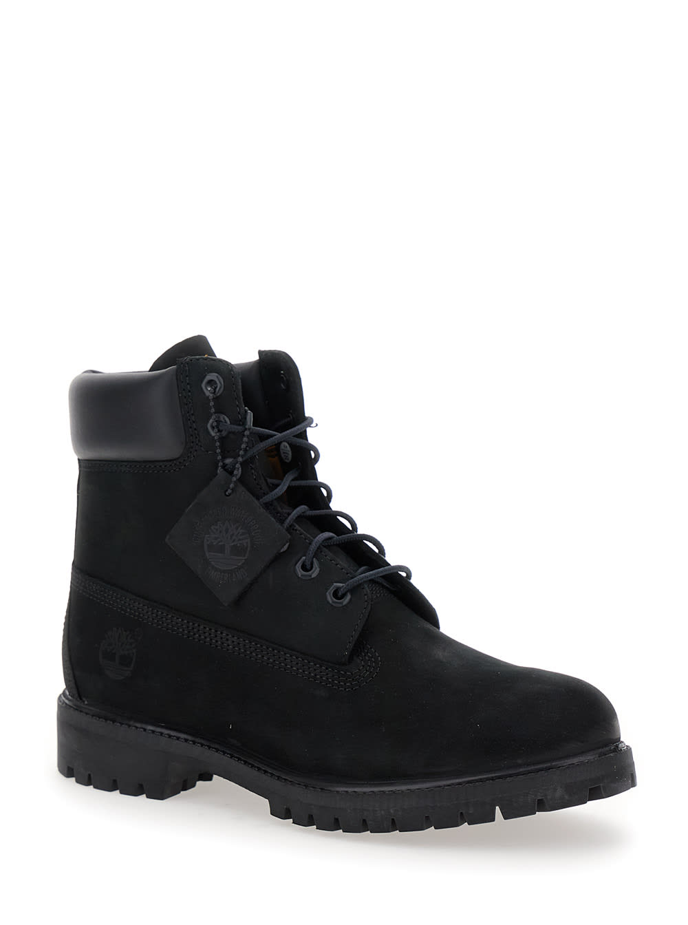 Timberland Premium 6 Inch Lace Up Waterproof Boot Black In Black