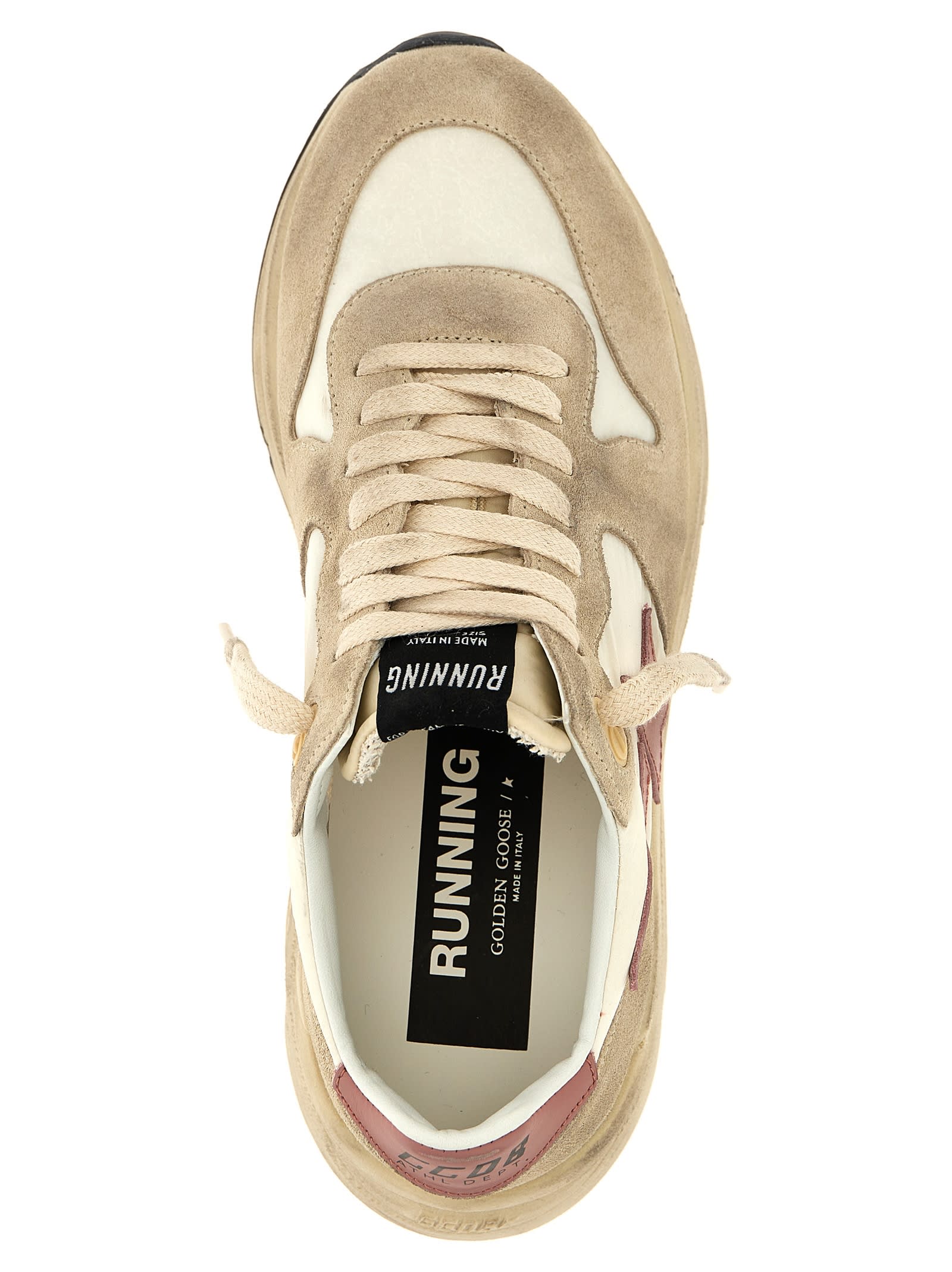 Shop Golden Goose Running Sole Sneakers In White