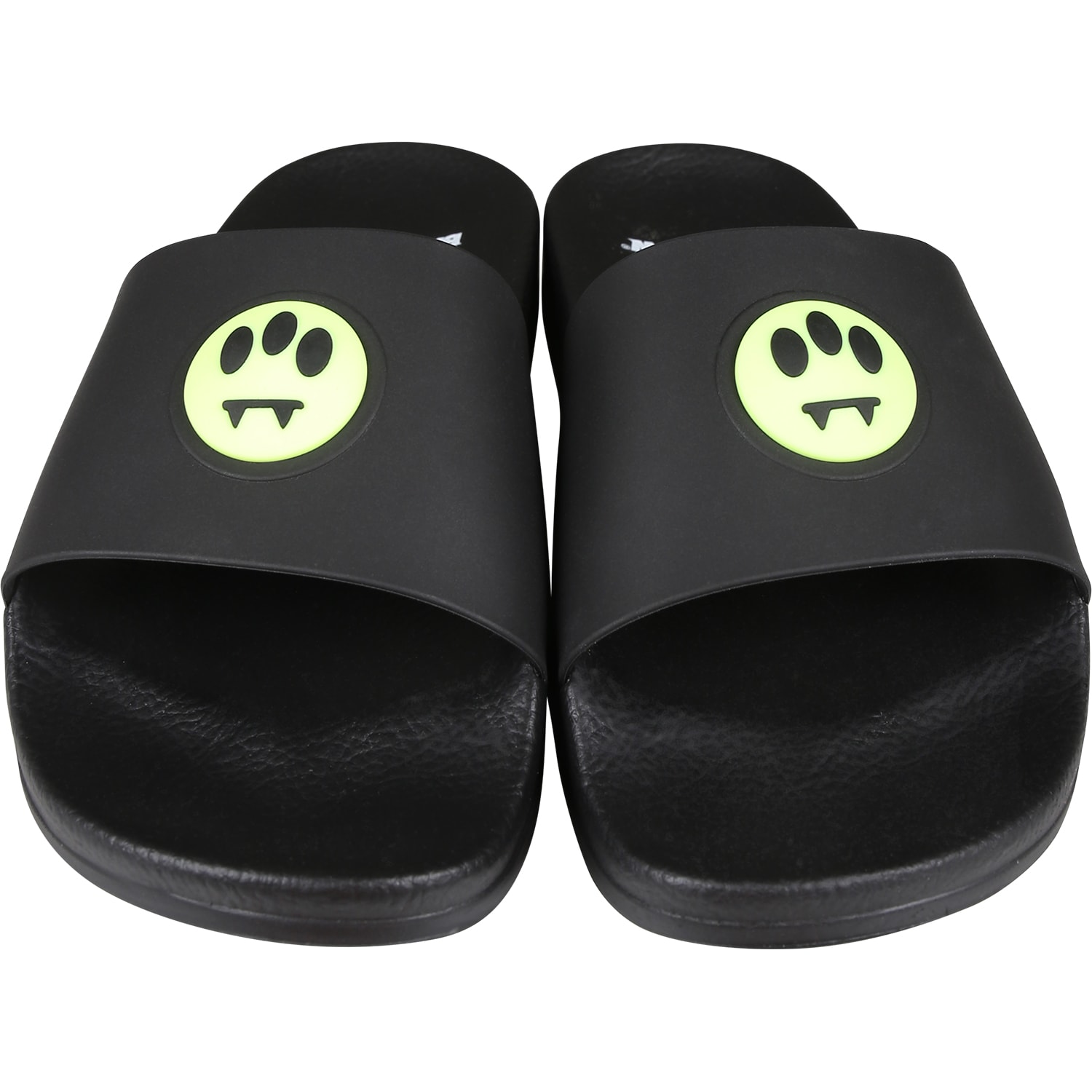 Barrow Kids' Black Slippers For Boy With Smiley