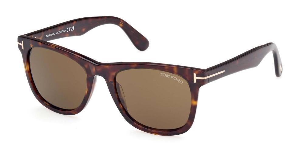 Tom Ford Eyewear Kevyn Square Frame Sunglasses In 5252j - Avana Scura / Roviex
