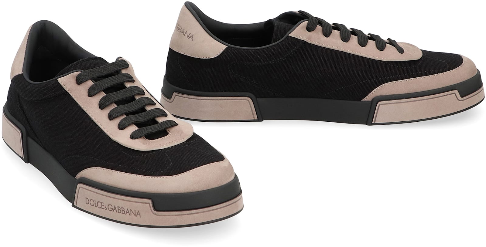 Dolce & Gabbana Low-top Sneakers Portofino Yacht Style In Black