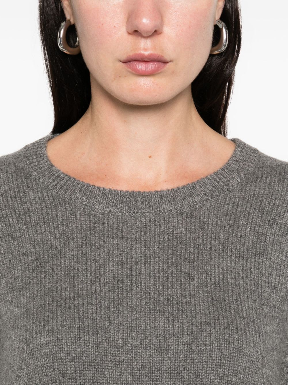 Goat Soft  Soft Wool Crewneck Sweater In Gray