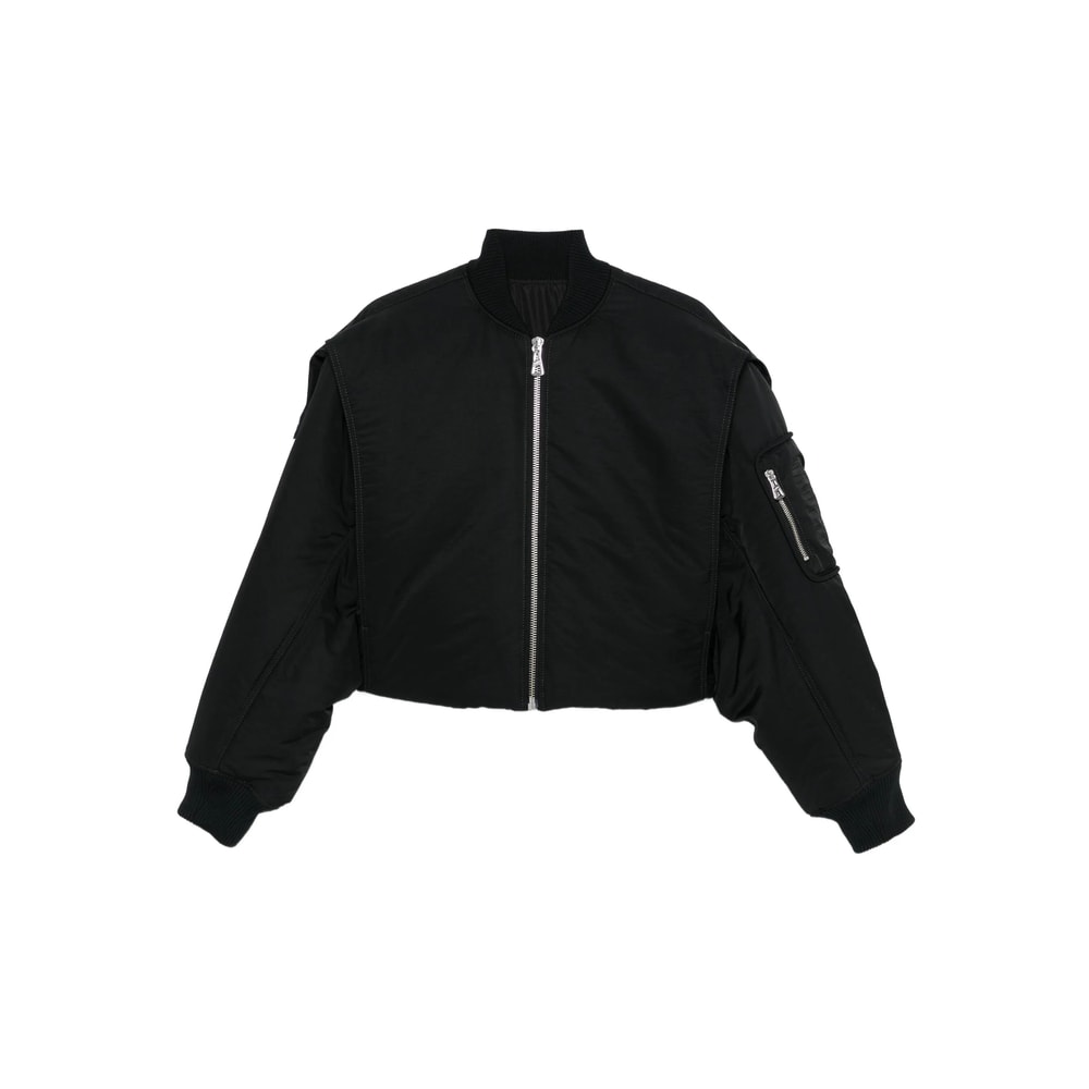Jean Paul Gaultier Short Zip-up Jacket In Black