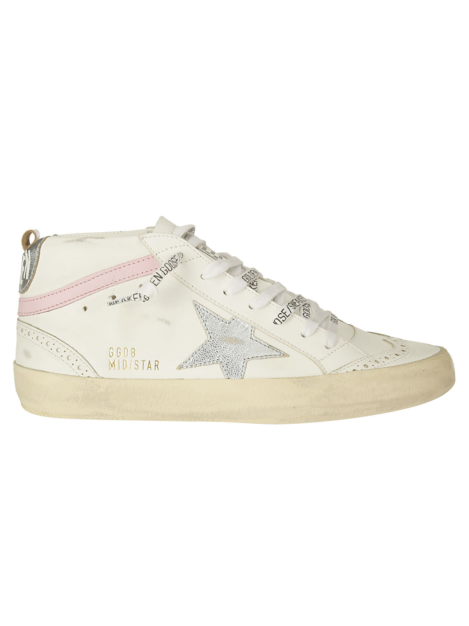 GOLDEN GOOSE MID STAR LEATHER UPPER AND WAVE LAMINATED STAR
