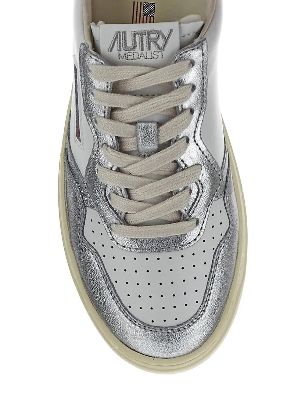 Shop Autry Mule Low Sneakers In Silver