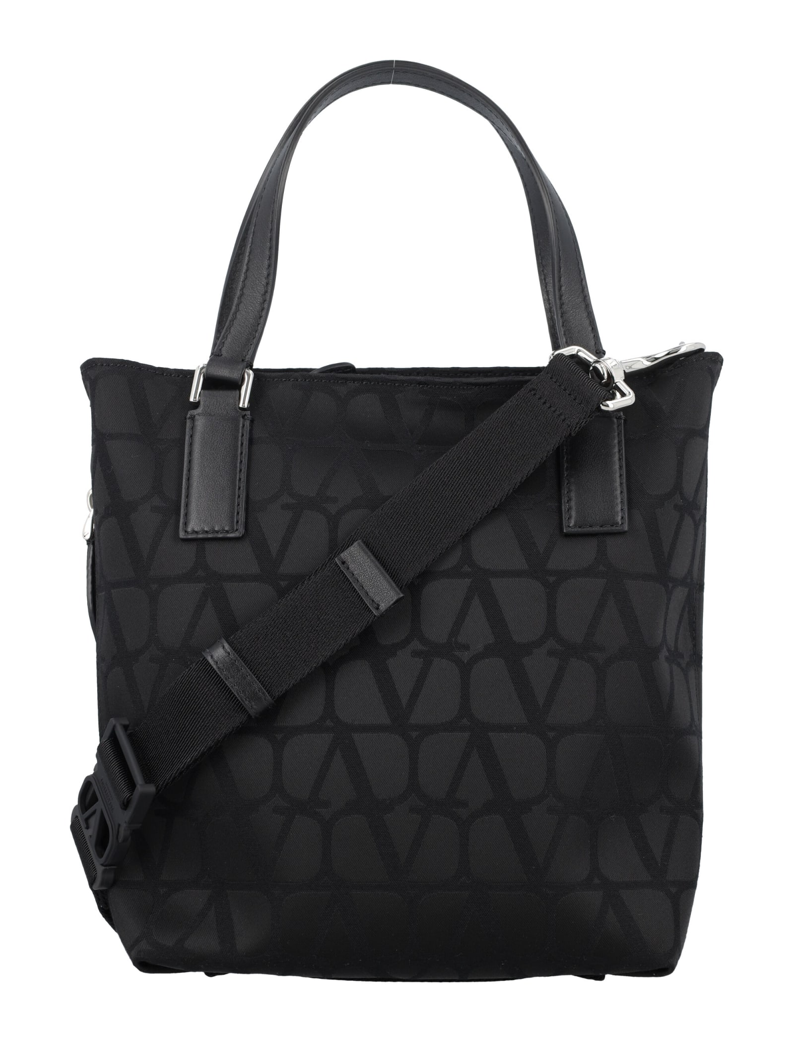 Shop Valentino Toile Iconographe Medium Tote Bag In Black