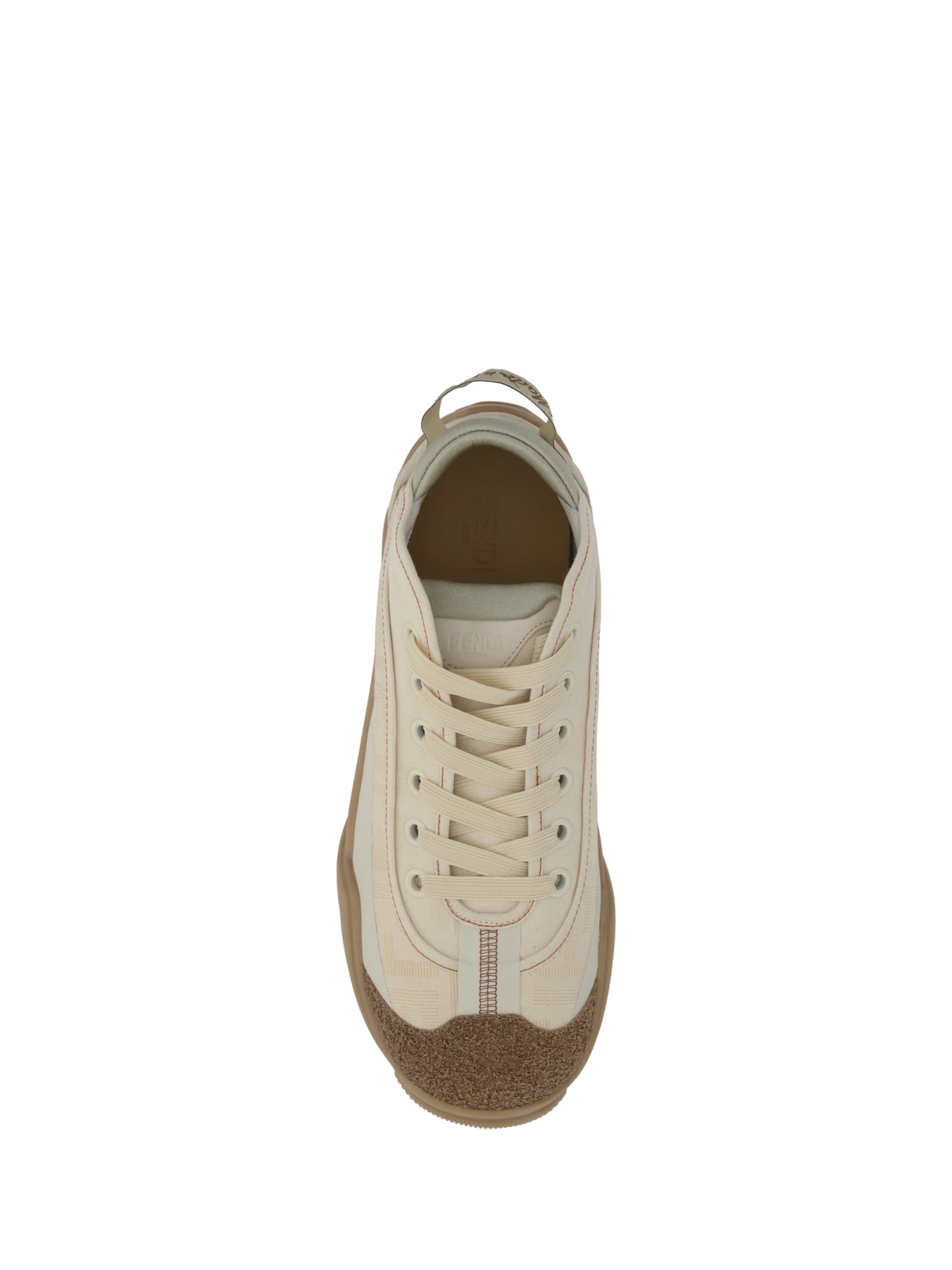 Shop Fendi Lab Sneakers In Bianco