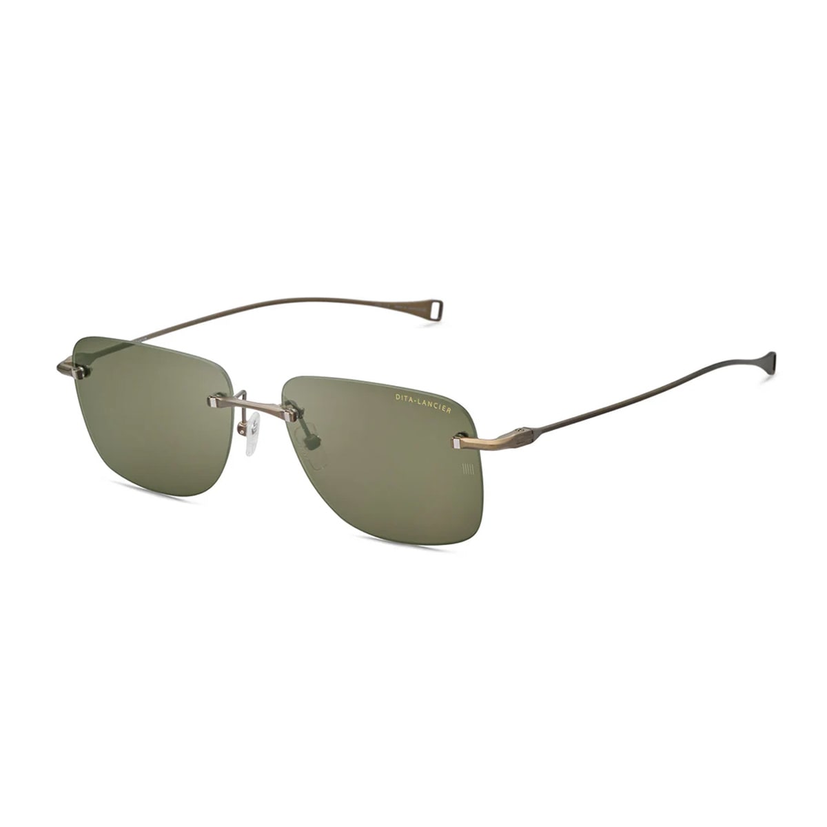 Dita Lancier Lsa 119 04 Matte Black Sunglasses In Green