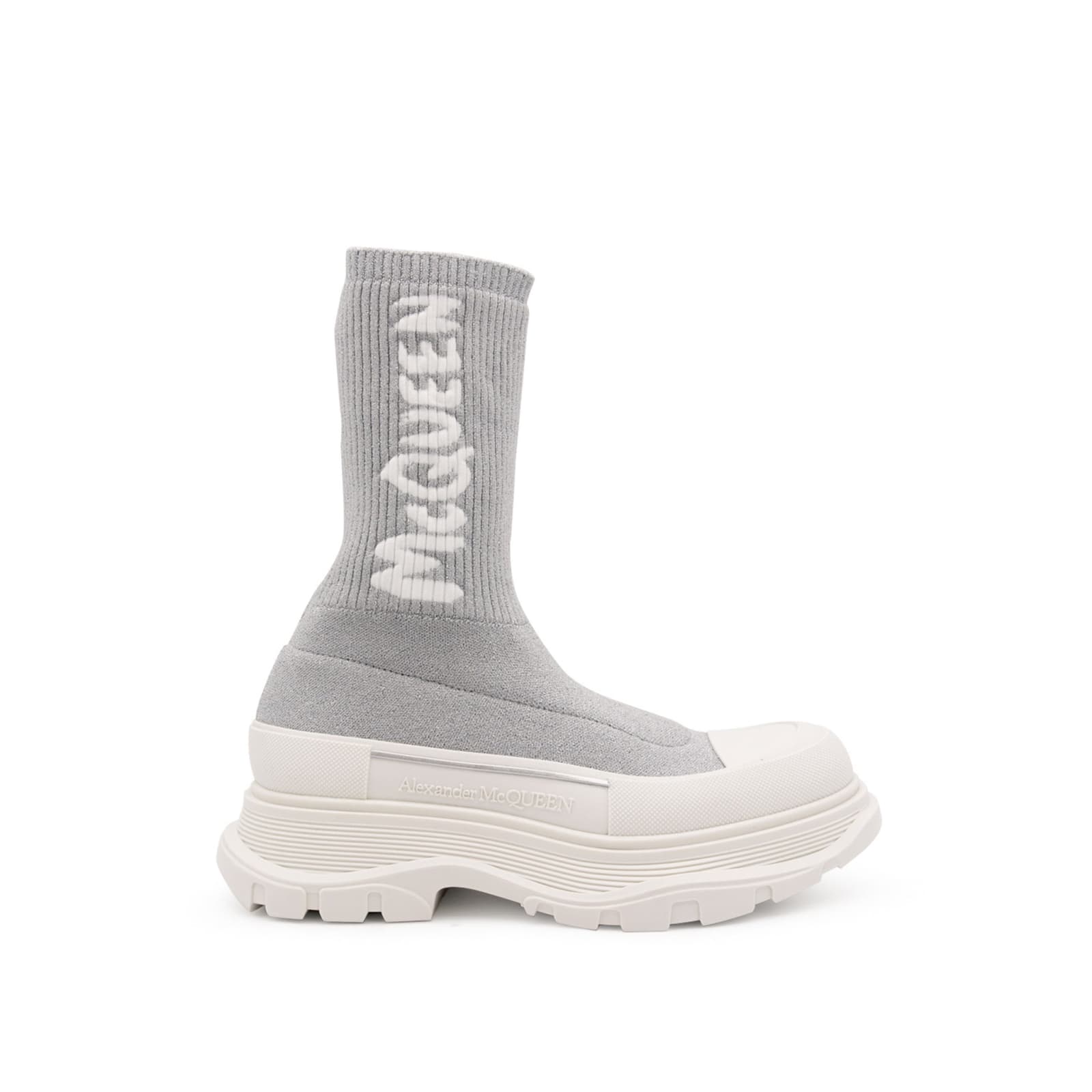 Alexander McQueen Sock-style Logo-print Boots
