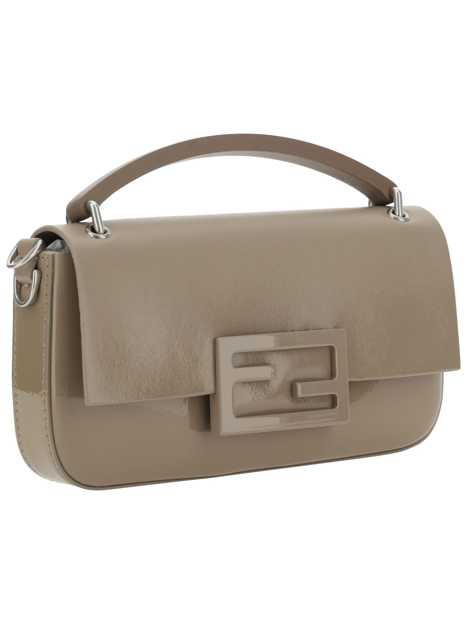 Fendi Baguette Phone Pouch Taupe In Multicolor