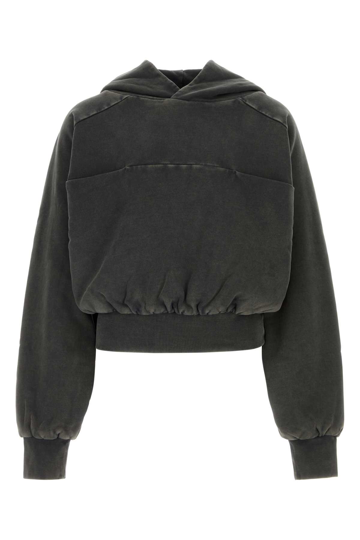 Shop Entire Studios Charcoal Cotton Sweatshirt In Washedblk