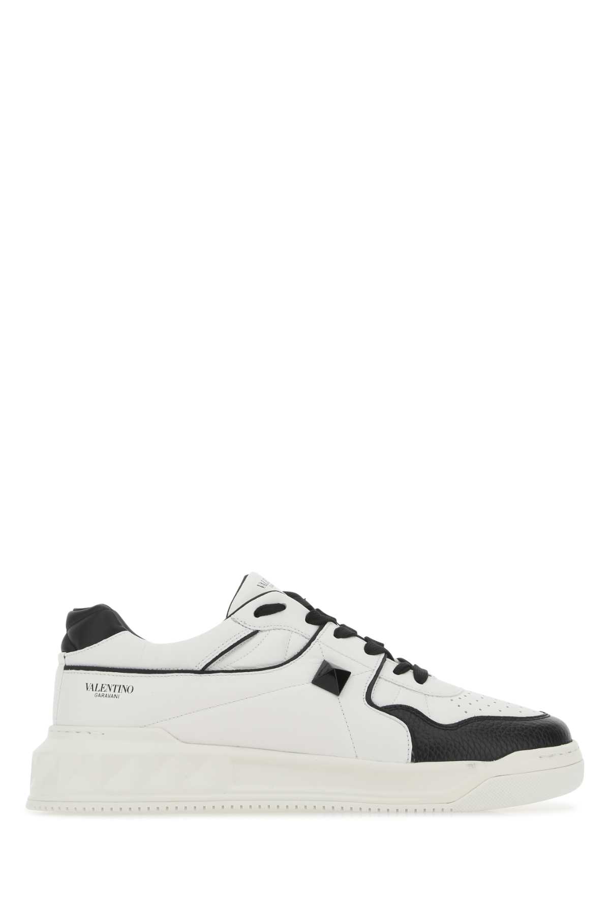 Two-tone Nappa Leather One Stud Sneakers