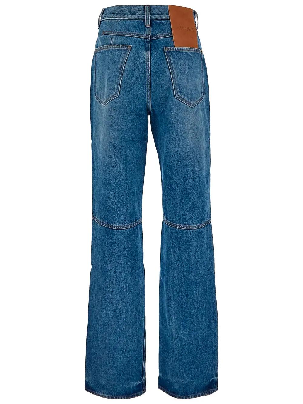 Shop Jacquemus Le De-nimes Droit Jeans In Blue