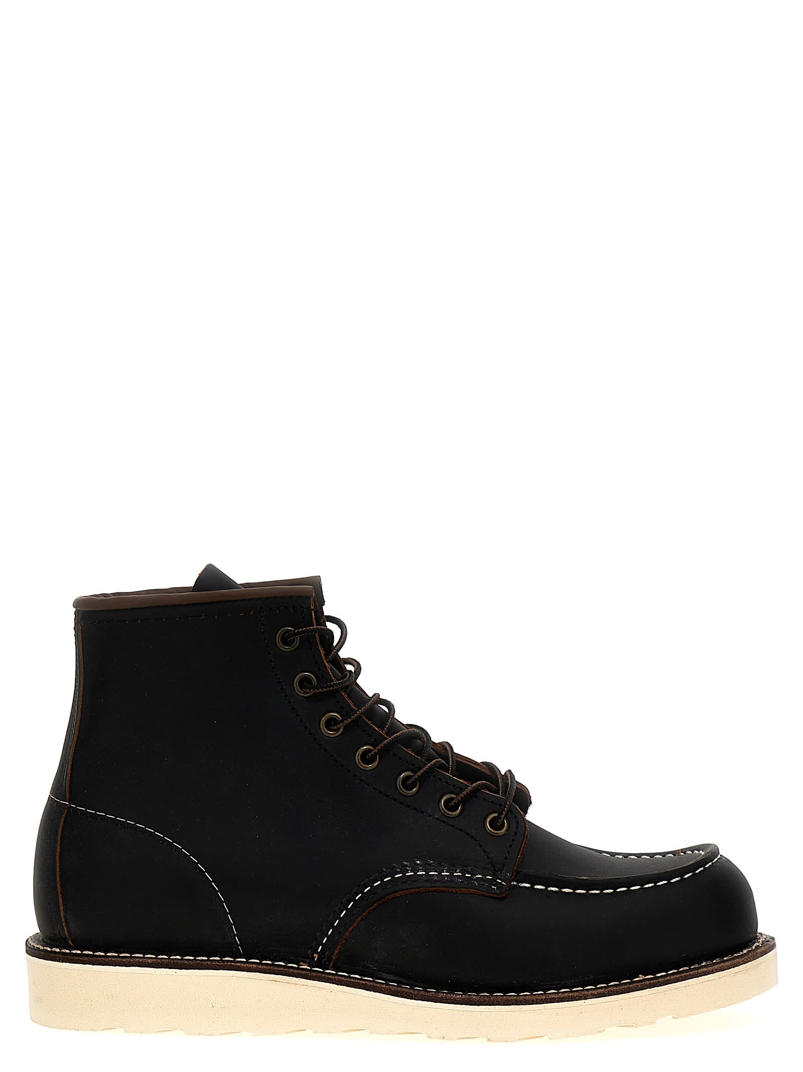 Red Wing Classic Moc Ankle Boots In Black