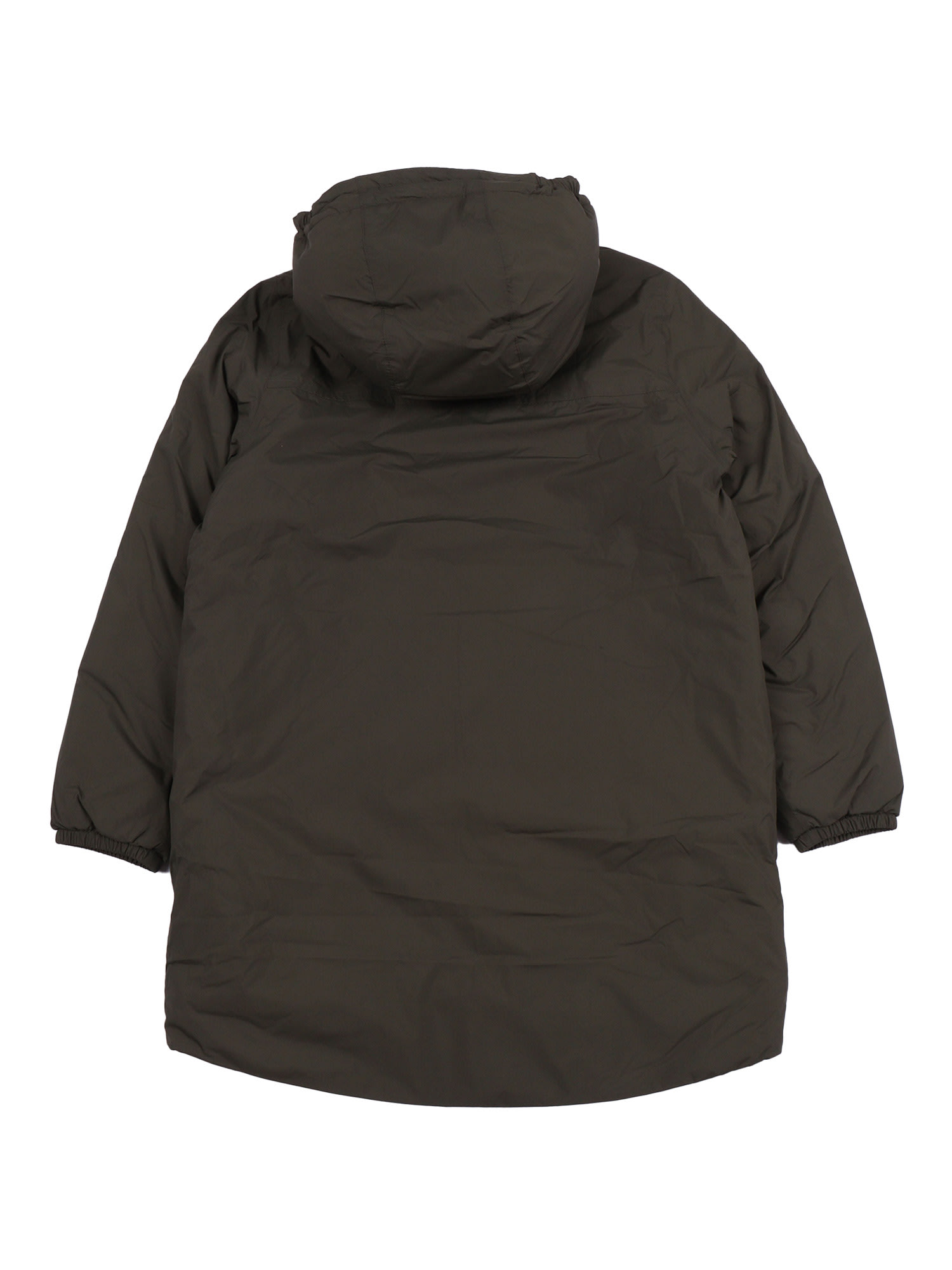 K-way P. Le Vrai 4.0 Eiffel Orsetto Down Jacket In Green