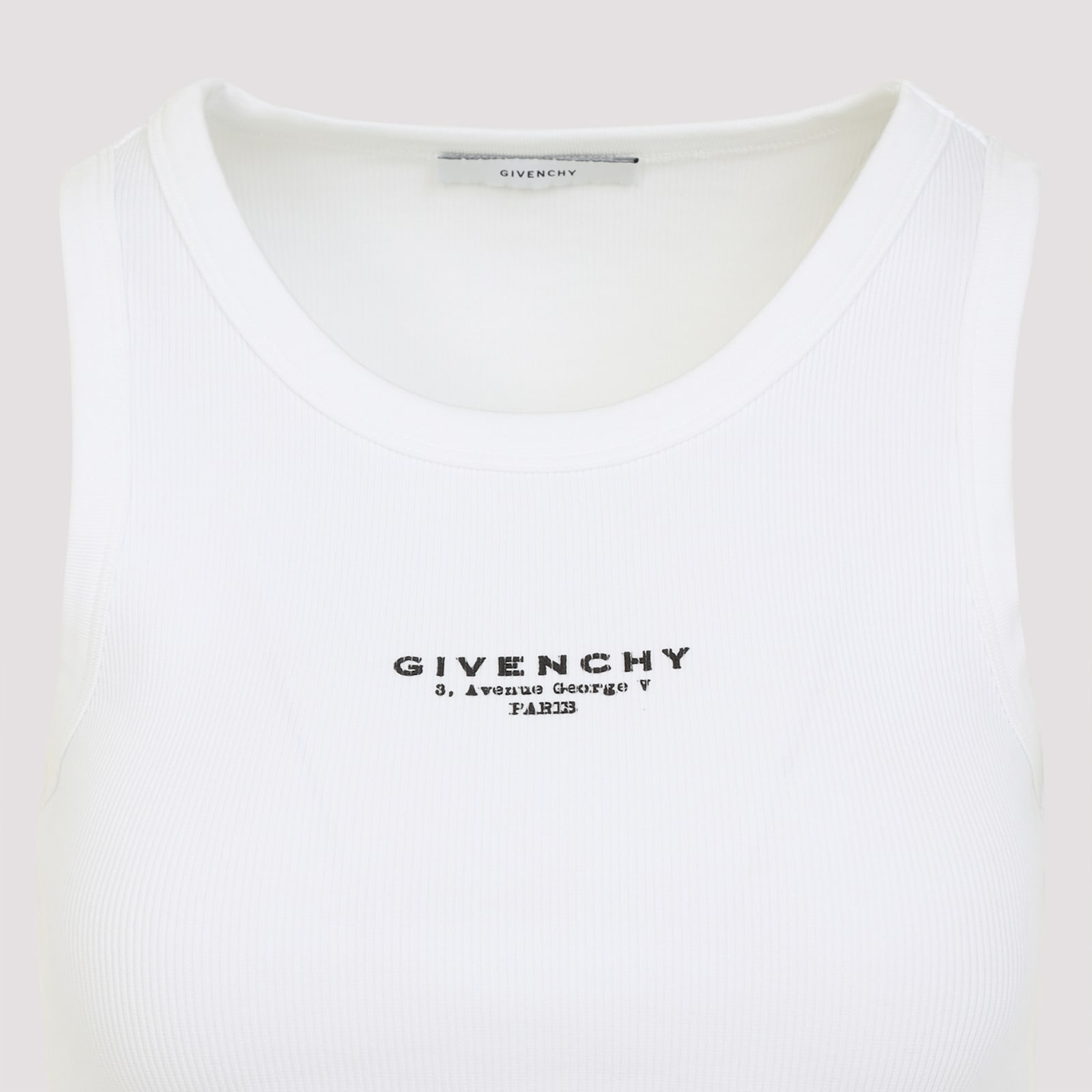 Givenchy Slim Tank Top With Logo Print In White