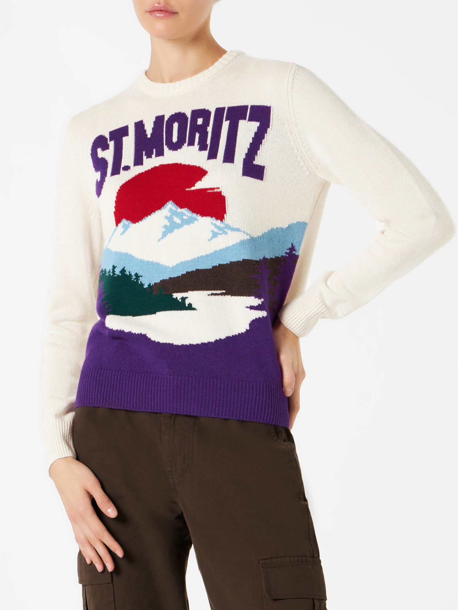 MC2 Saint Barth Woman Crewneck Sweater With St. moritz