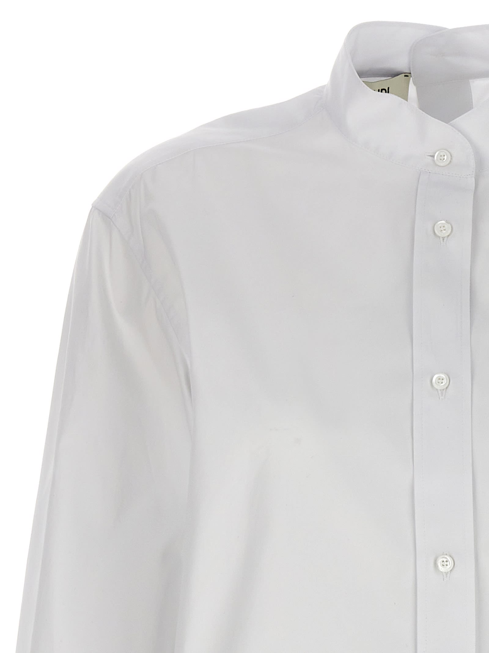 Shop Fendi Poplin Shirt In White