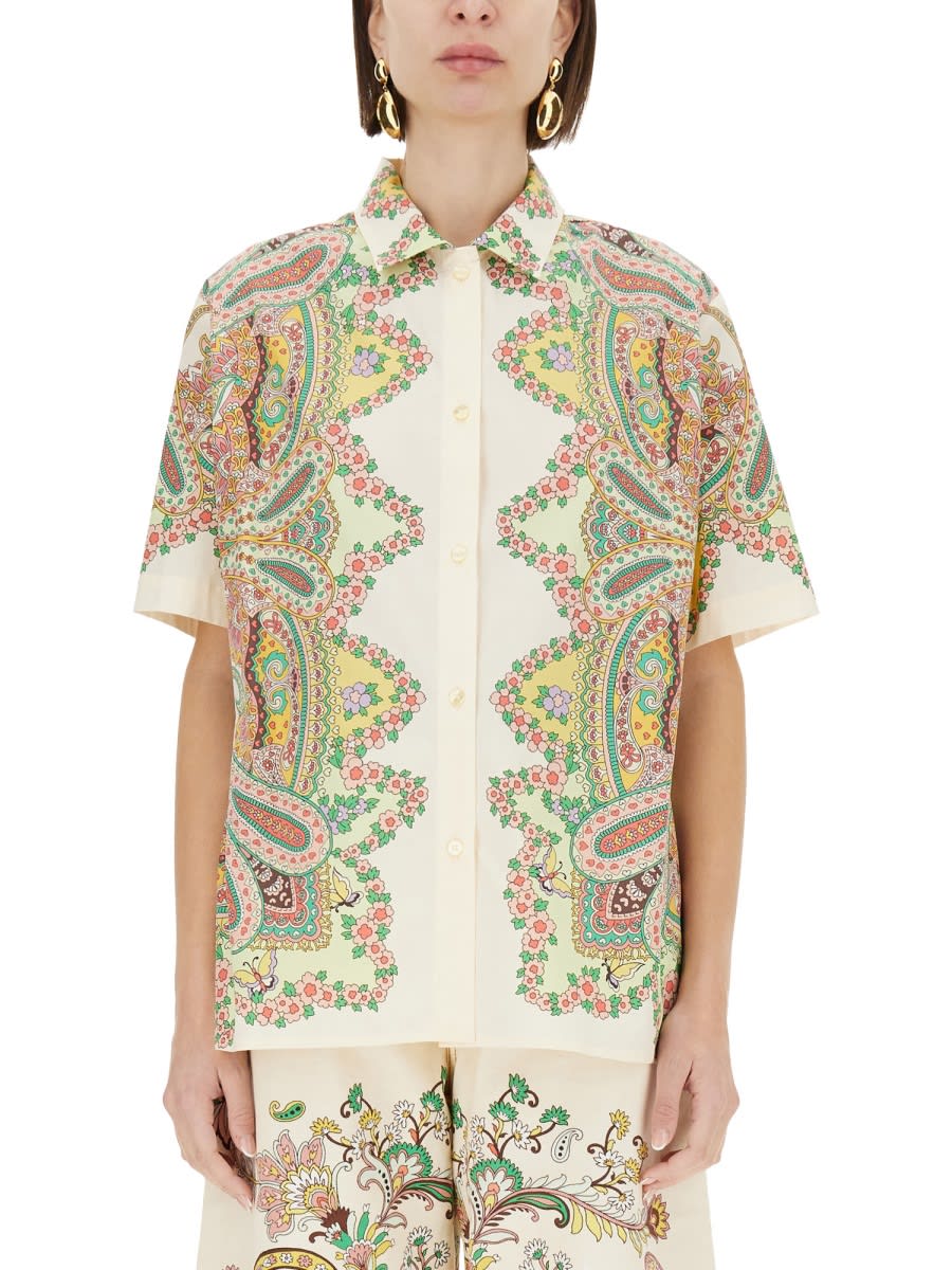 Etro Women's Printed Shirt | Size 44 | Wria0009 Color Ak794x0806 In Multicolour