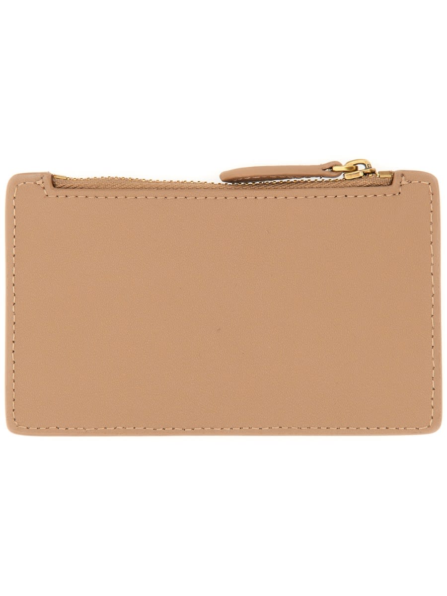 Pinko Porta Carte Con Logo In Brown