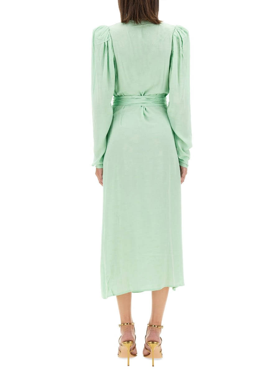 Rotate Birger Christensen Sequin-embellished Midi Dress In Green