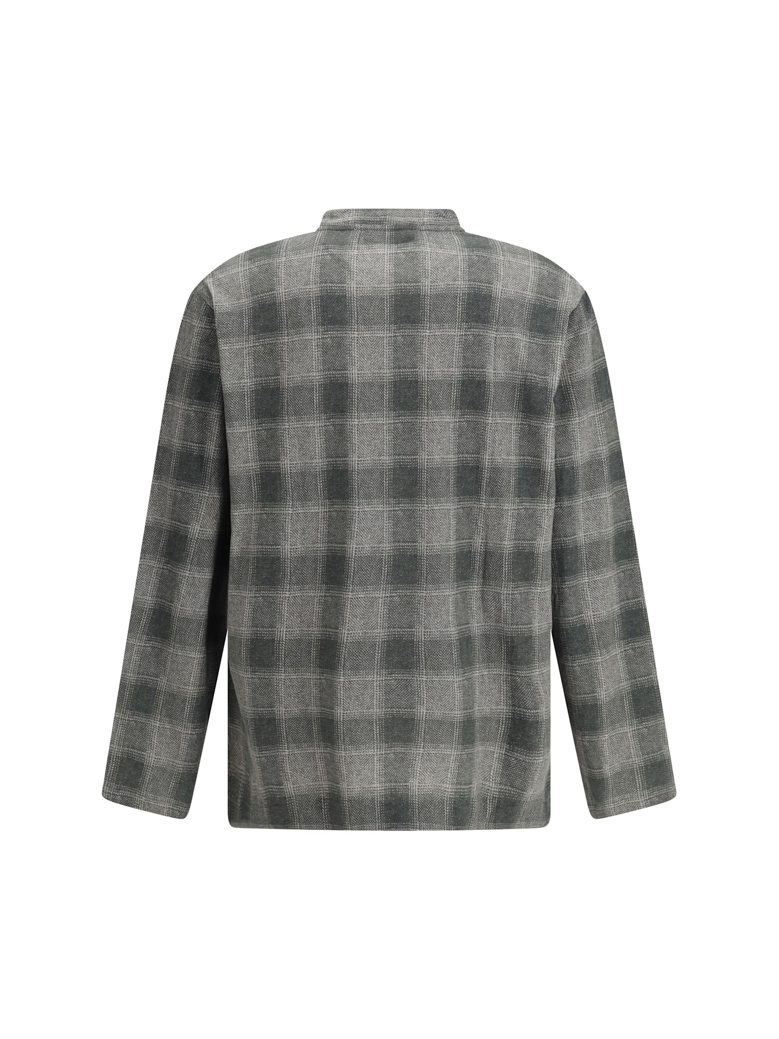 Our Legacy Box Longsleeve In Oakland Check Legacy Jersey In Gray