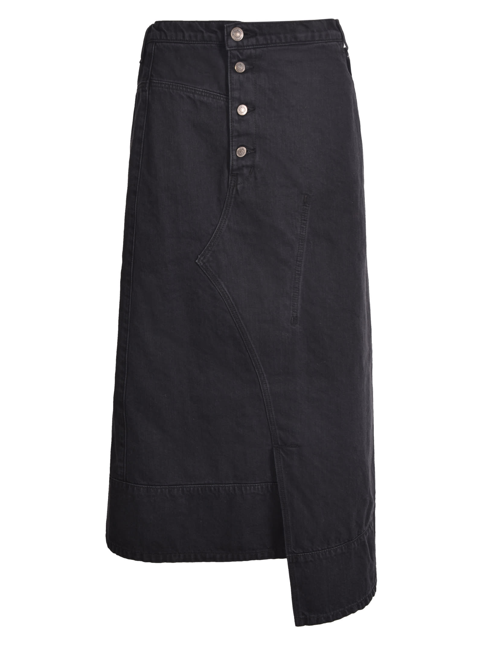 Zucca Asymmetric Buttoned Skirt
