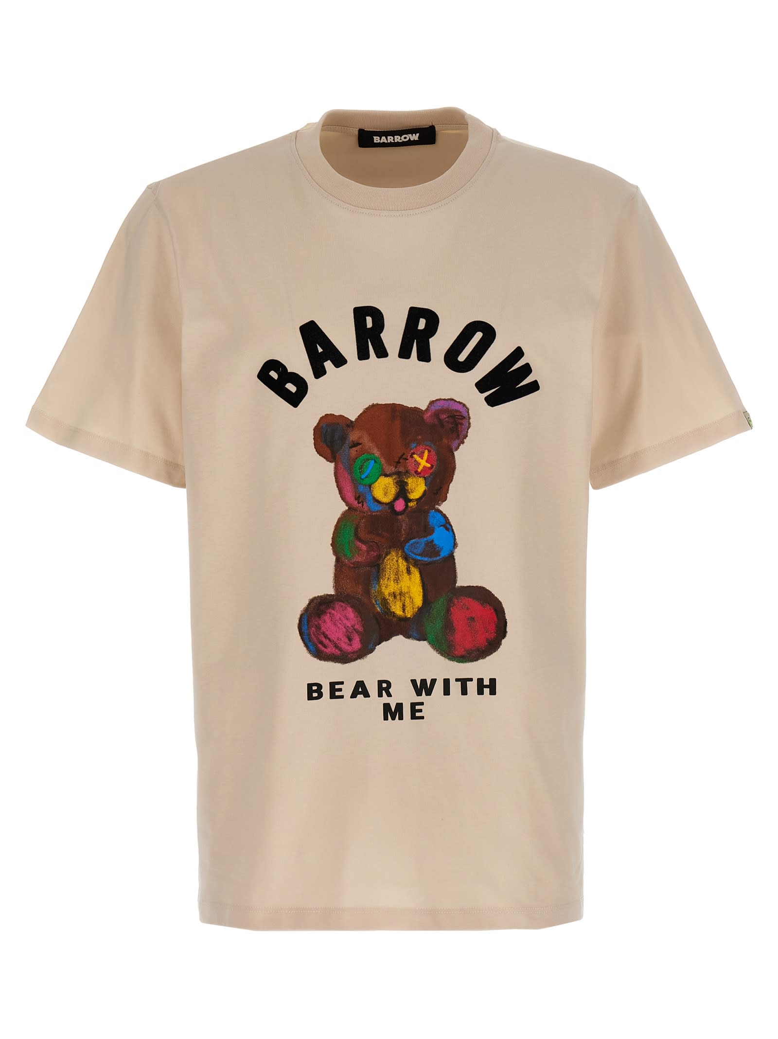 Shop Barrow Printed T-shirt In Beige