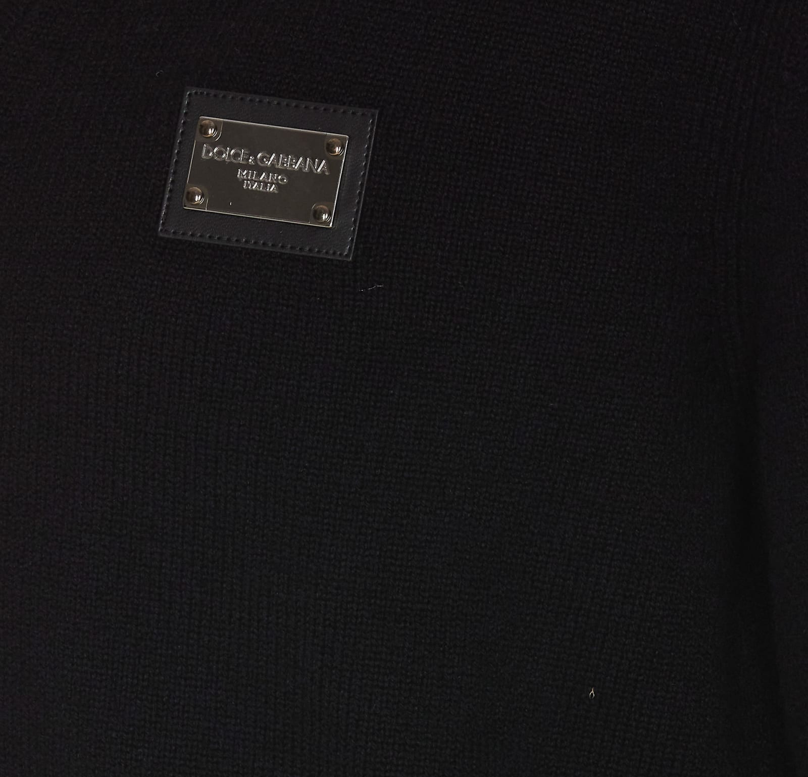 Shop Dolce & Gabbana Logo Plaque Cardigan In Black