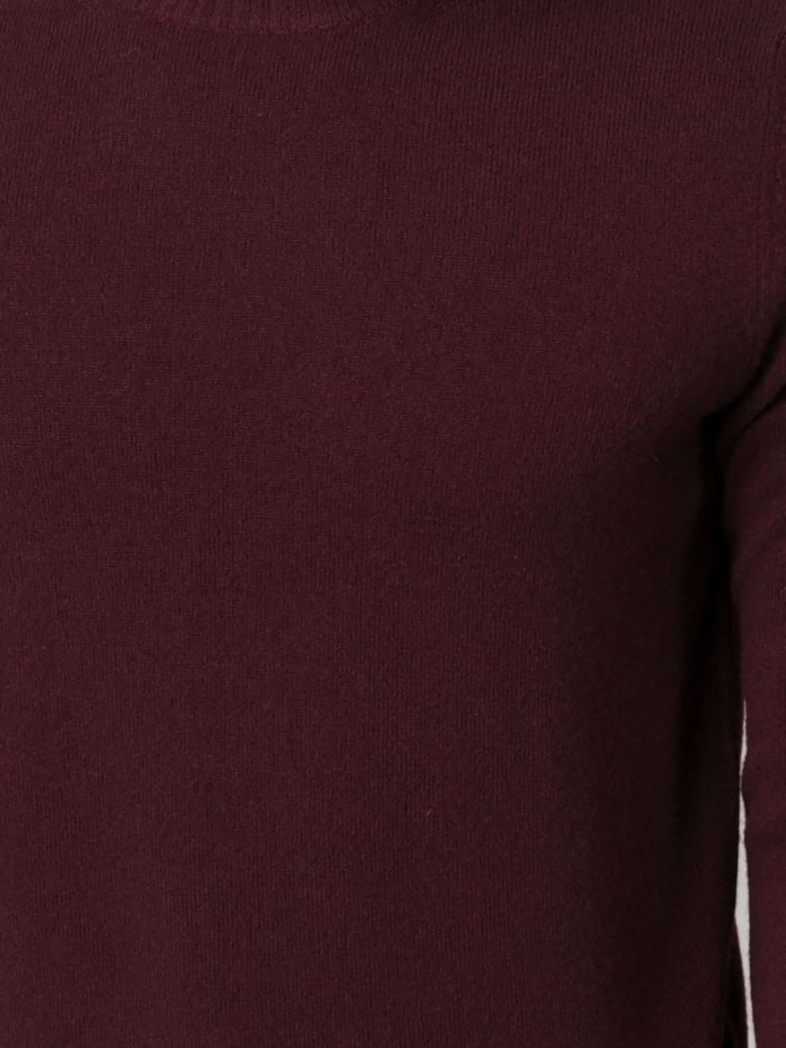 Shop Malo Bordeaux Virgin Wool Jumper In Mirto