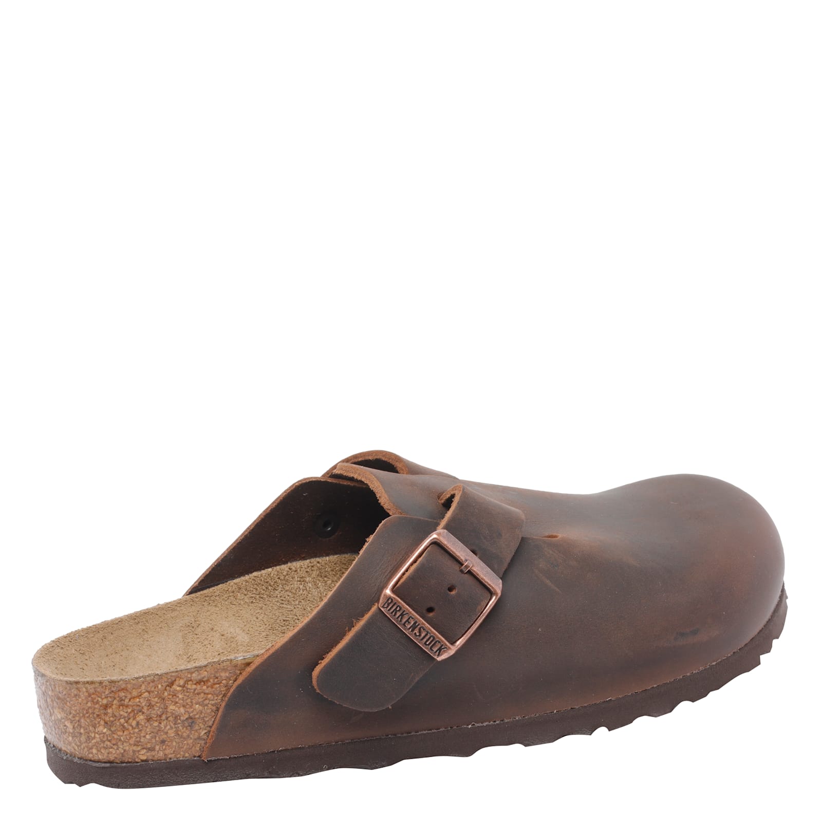 Birkenstock Boston Oiled Sabot In Habana Leather In Brown