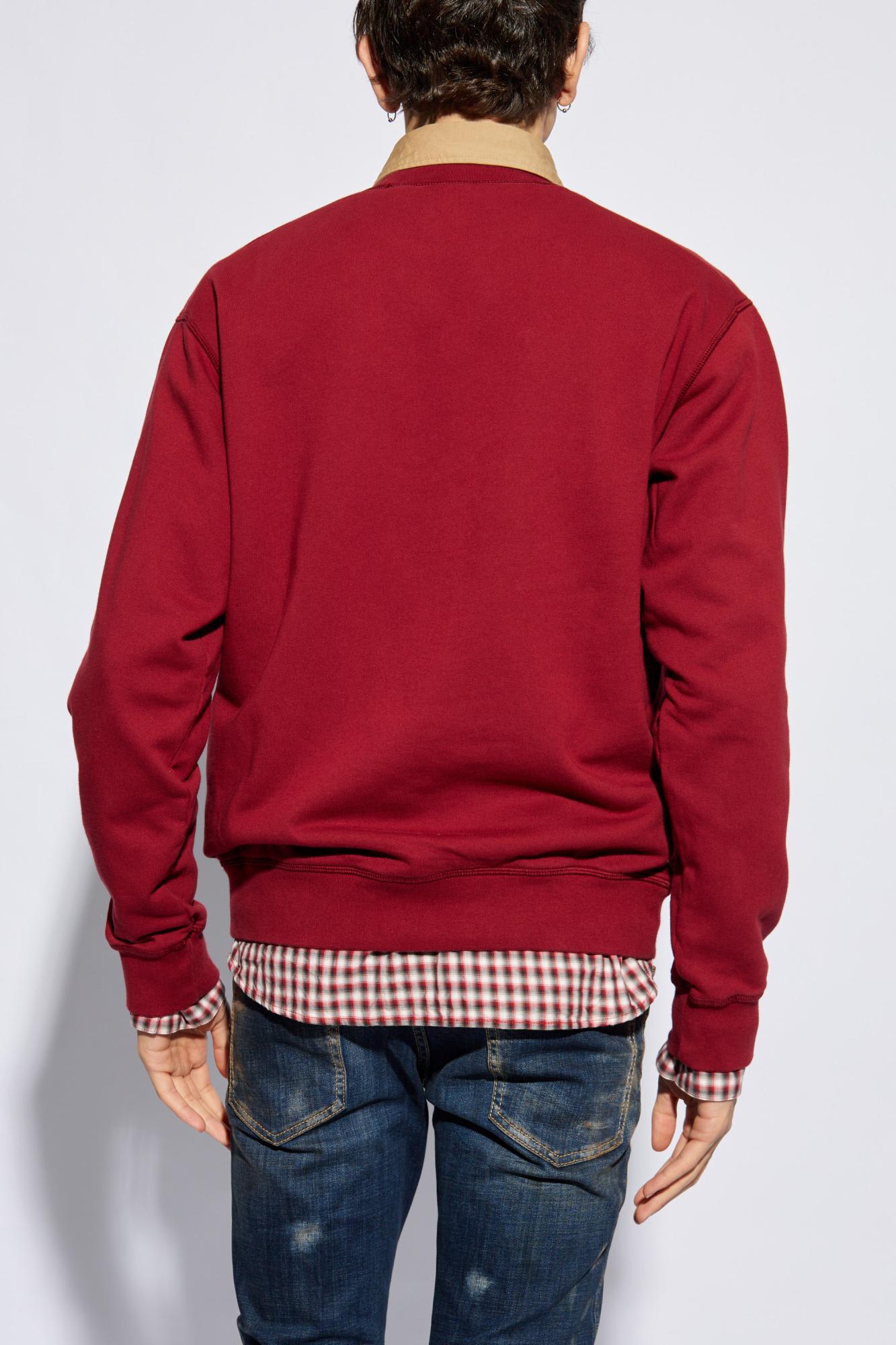 Shop Dsquared2 Sweatshirt With Logo In Cherry Pop